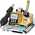BK602S Soldering Iron & Desoldering Gun 2-In-1 Set, Hot Air Rework Station Diy Soldering Station, Soldering Practice Kit, Auto Sleep, ºC/ºF Conversion, Big Screen Display (2024-BK-602S)