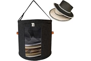 Aeeteek Hat Boxes for Women Storage Bearing Up to 20KG,19" D x 17" H Portable Felt Organizer Bucket Large Capacity Round Travel Case with Dust Proof Lid Stuffed Animal Toys and Clothes Storage Bin