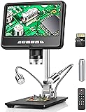 2K LCD Digital Microscope 1200X, Dcorn 7" 24MP HDMI