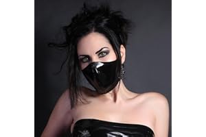 Adjustable Handmade Latex Face Mask Black Fashion Washable(1 pc)