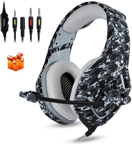 Amazon Ps4用ゲーミングヘッドセット Xbox One Nintendo Switch Onikuma K1 Pcステレオノイズキャンセリングマイク付きイヤホン Pc用ユニバーサル ラップトップ タブレット 電話 無料ヘッドフォンフック付き 約7 15日配達 Sunandmoon ゲーミングヘッド