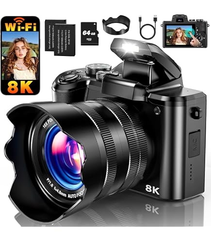 Amazon.com : 8K Digital Camera, 88MP WiFi Cameras for Photography
