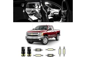 EASY EAGLE 12Pcs Super Bright LED Interior Lights, 6000k White Bulb Kit for Chevy Silverado 2007 2008 2009 2010 2011 2012 2013 All Models Light Accessories+Install Tool