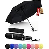Yoobure Compact Travel Umbrella, Windproof Automatic Folding UV Sun &amp; Rain | One-touch automatic open close; windproof for heavy rain; UV protection fabric; lightweight for backpack car, men women kids