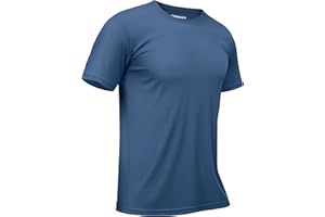 TACVASEN Men's UPF 50+ Sun Protection Shirts Quick Dry Short Sleeves Rash Guard Swim Shirts