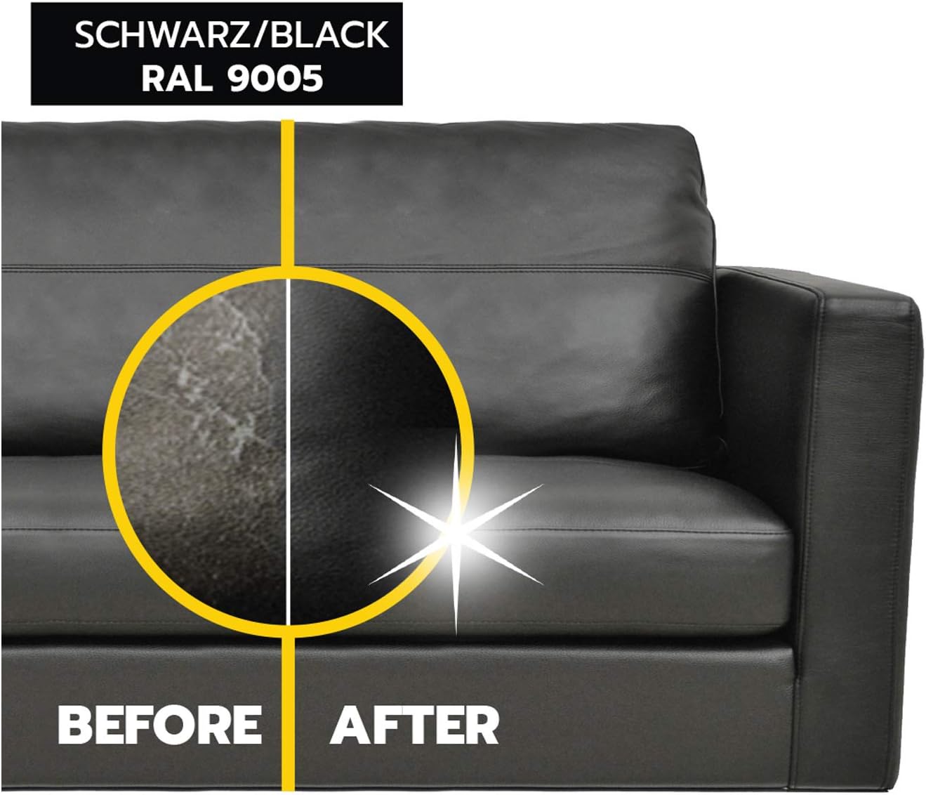 123REPAIR Leather Faux Leather Leather Dye Colour Black 50ml Leather Repair Kits for