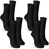 Cuffbow 4 Pairs Mens Liner Socks Warm Mid Calf Hiking Liners Ultra-lightweight Sweat Absorption Boot Socks for Adult