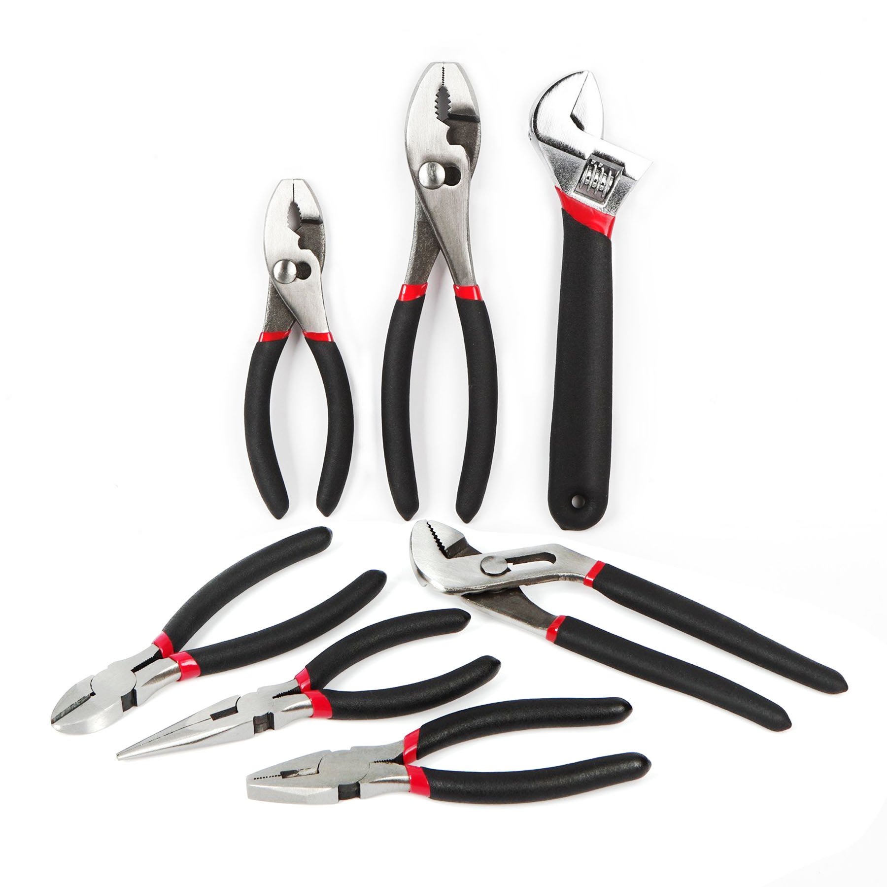 FASTPRO 7Piece Utility Pliers and Wrench Set, Includes Slip Joint