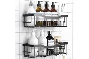Shower Caddy 2 Pack,Adhesive Shower Organizer for Bathroom Storage&Home Decor&Kitchen organizers and storage,No Drilling,Larg
