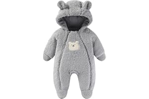 flower frail Newborn Baby Winter Snowsuit Cute Bear Onesie Fleece Hooded Romper Double Zipper Jumpsuit Outfit Girls Boy 0-12M