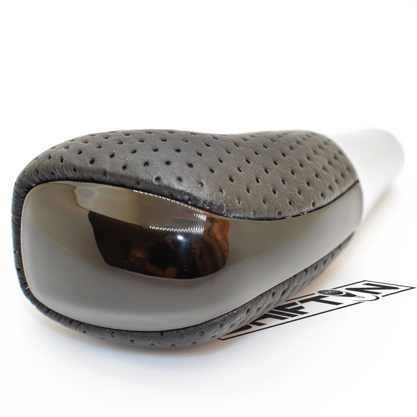 SHIFTIN Universal Sport Automatic 8mm Leather Wood Gear Shift Knob for