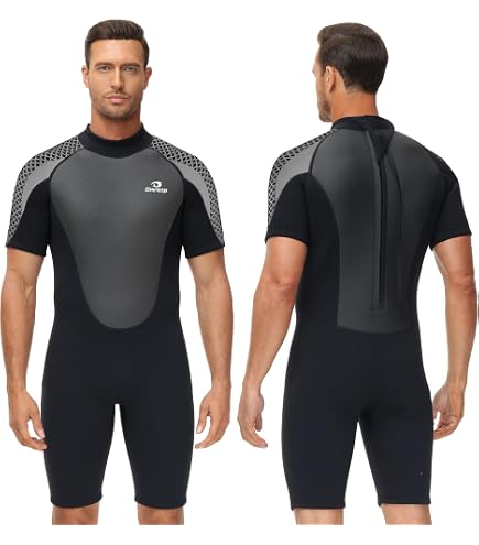 MWTA Surfing Wetsuits for Men, Chest Zip Surf Suit, Neoprene
