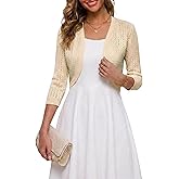 MIKPAIL Women's 2026 Button Down Cardigan Sweater Bolero Shrug Long Sleeve Cropped Cardigan Knit Sweaters