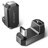 JSAUX 2Pack 180&deg;USB C Male to USB C Female Adapter(USB 4.0/PD 100W/4K@60Hz) | 180 Degree Type C Adapter Compatible with Steam Deck, Switch, ROG Ally, Laptop, Tablet, iPhone 18/17/16, iPad and More-Grey