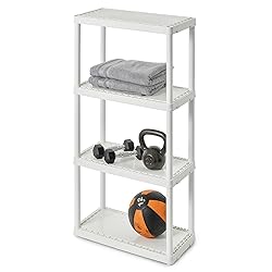 Gracious Living 4 Shelf Fixed Height Solid Light