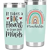 CURTIZON Teacher Tumbler Gifts For Women, Teacher Appreciation Week Gifts from Students, Back To School, Retirement, Christmas Gift Ideas, 20 Oz Tumbler Cup