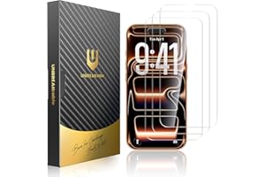UNBREAKcable for iPhone 17 Pro Max Screen Protector 9H+ Hardness, 3-Pack Shatterproof Tempered Glass [Easy Installation Frame