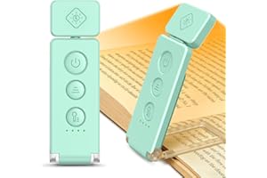 Glocusent 12 LED Rechargeable Book Light, Clip-on Reading Light with 5 Colors & 5 Brightness Levels, Up to 100Hrs Runtime, Eye-Caring Reading Lights for Books in Bed, Perfect for Book Lovers, Kids