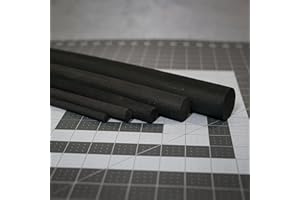 COSCOM COSPLAY SUPPLIES LLC EVA Foam Dowels – Round Dowels Sold in 5 Sizes - (10mm, 15mm, 20mm, 30mm, 40mm) – Apprx 39” Long – Lightweight Craft Foam for Cosplay, DIY, Props & Modeling (1, Black, 10 mm)