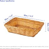 Green Leaves Honey Wicker Basket for Hampers 10x28x38 cm Beige view 2