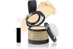 BRIMFULITE Hair Root Touch Up Powder, Quick Cover Gray Hairline Powder, Windproof & Sweatproof Root Cover Up for Women Men with Compact Puff and Mirror 0.14 Oz. (Light Blonde, 0.14 Oz.)