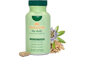 Semaine Daily Hormone Balance – Clearer Skin, Enhanced Moods, Deeper Sleep & Happier Hormones. Hormone-Free, Vegan Capsule, Multi-Symptom Support (60 ct)