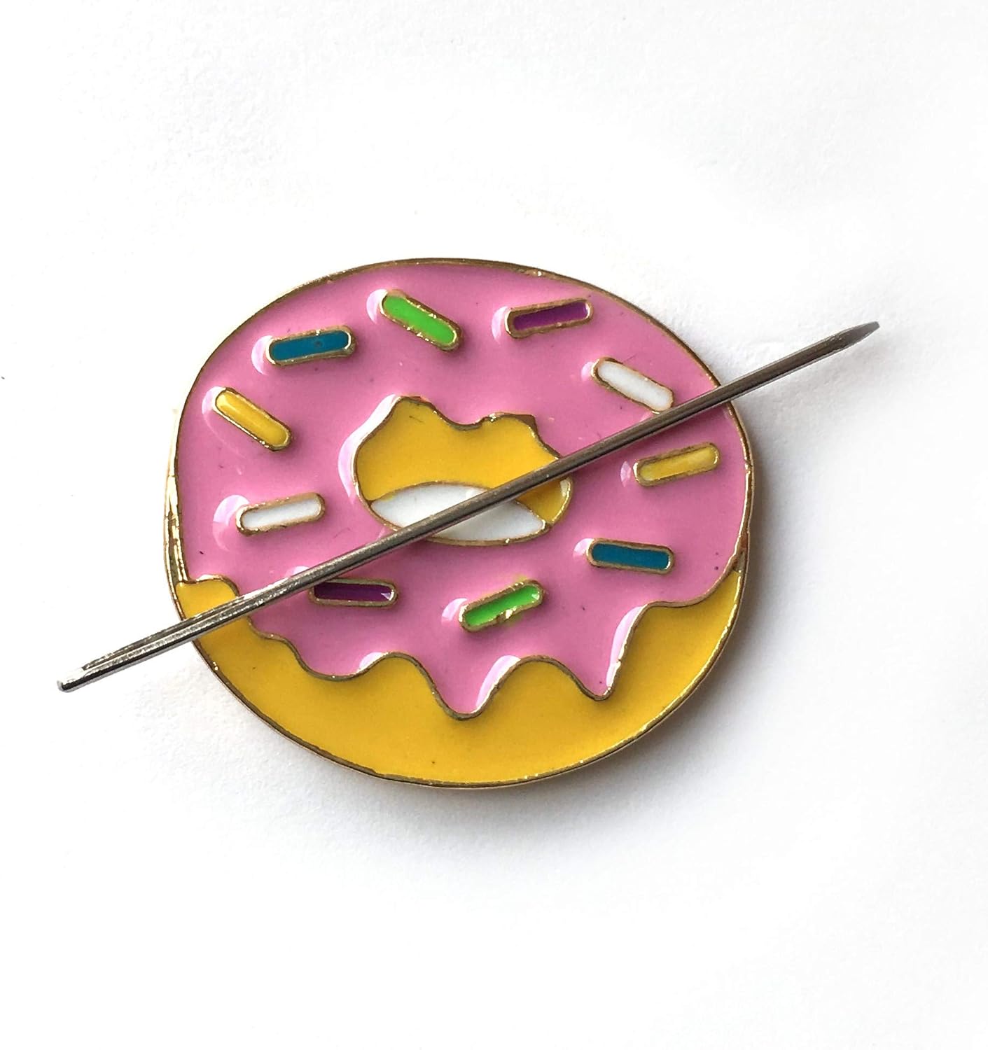 Donut Food Needle Minder - Magnetic Doughnut Dessert - Cross Stitch