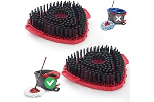 2 Pack Upgraded Spin Mop Scrub Brush Replace Head Compatible with Vileda EasyWring 1 Tank System, Scrubber mop Head Attachmen
