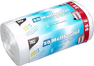 Papstar Müllbeutel 35l transparent, 200 Stück (4x50)