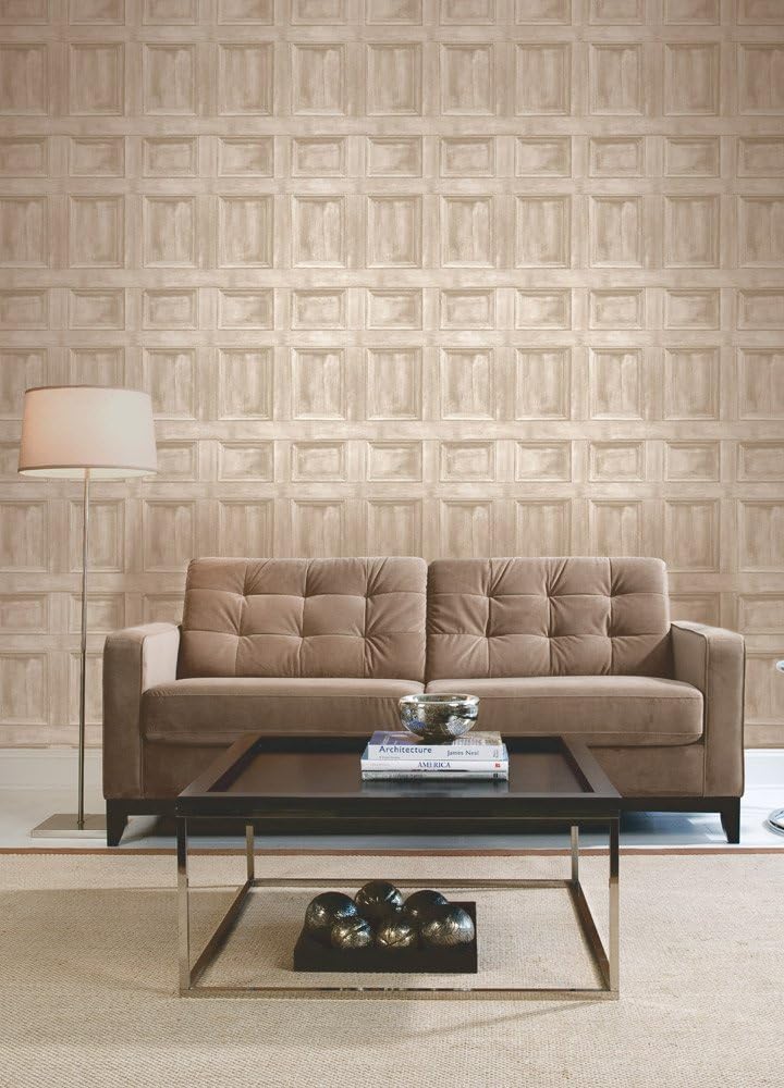 Brewster FD31054 Wood Panel Wallpaper - Cream, Beige, 2.8 x 20.9 cm