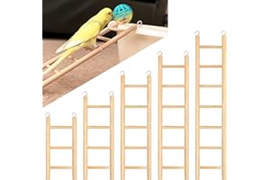 YHNTGB 5pcs Wooden Bird Ladder for Parrots Cage 5 Basic Sizes Perch Parakeet Climbing Toys Hanging Pet Natural Step Cockatoo Lovebirds
