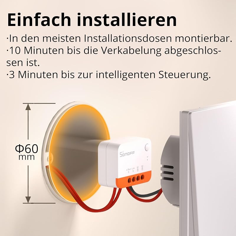 ZBMINIL2 Zigbee Smart Schalter,4 Stück 2 Way Smart Switch(Kein Neutralleiter Erforderlich),Smart Lichtschalter Zigbee 3.0 Hub Erforderlich,Kompatibel mit Alexa,Google Home,Home Assistant.