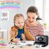 Hangrui Kids Camera Instant Print 2.4 inch 1080P 32GB Card Black view 7