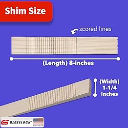 Glazelock Prescored Wood Shims for Leveling