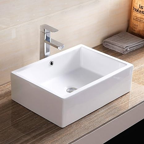 Mecor 20 X14 5 Rectangle Bathroom Ceramic Vessel Sink Basin