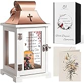 HugMemories Memorial Lantern, Bereavement Sympathy Gifts for Loss of Loved One, Sympathy Lantern for Loss of Mother Father Brother Sister, Remembrance Funeral Gifts Celebration of Life