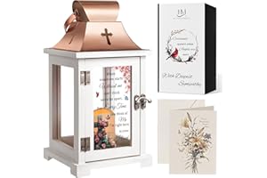 HugMemories Memorial Lantern, Bereavement Sympathy Gifts for Loss of Loved One, Sympathy Lantern for Loss of Mother Father Brother Sister, Remembrance Funeral Gifts Celebration of Life