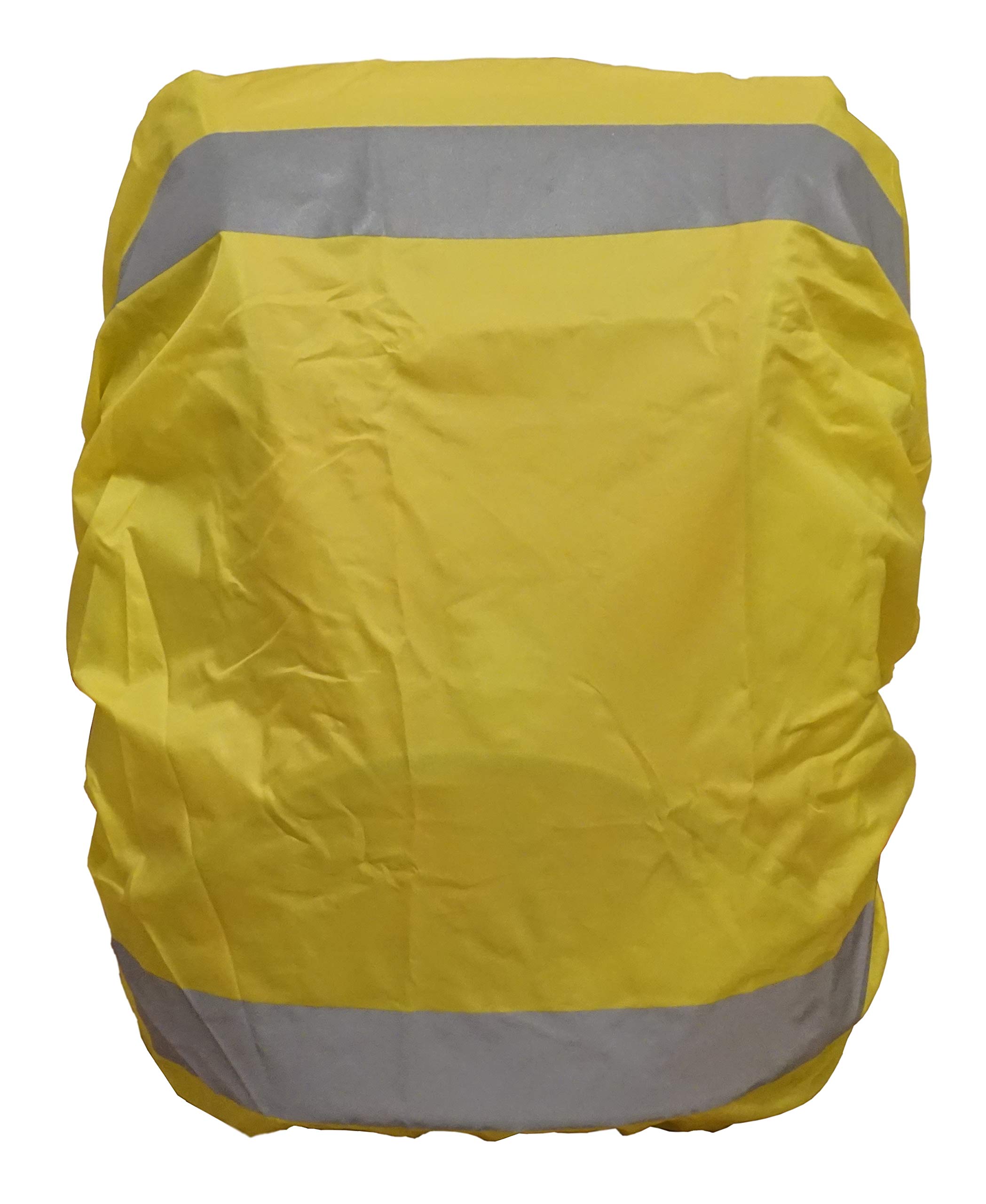 Premium Backback Rain cover, 100% waterproof, with 2 reflective stripes, yellow