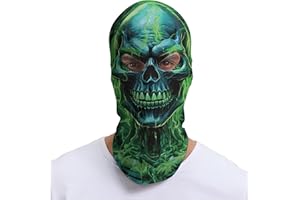 Kiyrnie Balaclava Face Mask Men Women 2 Hole Full Mask Motorcycle Cycling Party