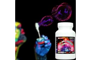 QuarkPod Black Light Glow Giant Bubble Mix - Make 12-24 Gallon Glow Bubble Refill Solution | Made in USA | Non Toxic Bubbles for Kids | Glow in The Dark Neon Party | for Any Bubble Machine (Red)