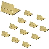 PODUFF Gold Table Number Holders, Metal Place Card Stands &amp; Picture Holders | 12-Pack with Storage Box, L-Shaped Metal Card Holders for Weddings, Anniversaries, Parties