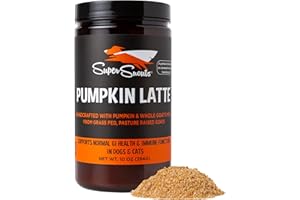 Super Snouts Pumpkin Latte Digestive Supplement for Dogs & Cats, Pumpkin Powder with Goat’s Milk, Made in USA Antibiotic Free, Healthy Gut & Stool, 10 oz