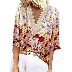 Oversized Tshirts Shirts for Women 3/4 Length
