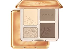 JUDYDOLL Highlighter & Contour Palette - Natural 3D Sculpting Face Makeup Kit, Blendable Face Makeup for Beginners, for Warm & Natural Skin Tones, for Cheekbones & Jawline Definition