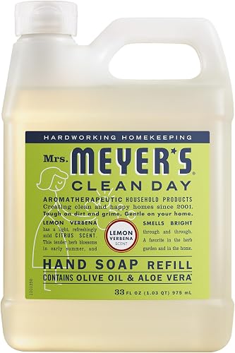 Mrs. Meyer's Clean Day, Hand Soap Refill, Lemon Verbena Scent, 33 Fl Oz