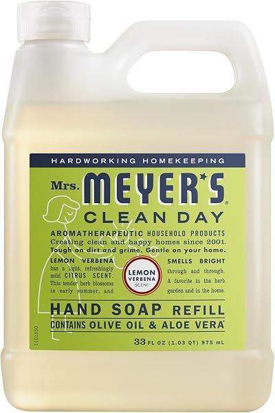 Mrs. Meyer's Clean Day, Hand Soap Refill, Lemon Verbena Scent, 33 Fl Oz
