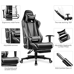 GTRACING Gaming Chair with Footrest, Ergonomic