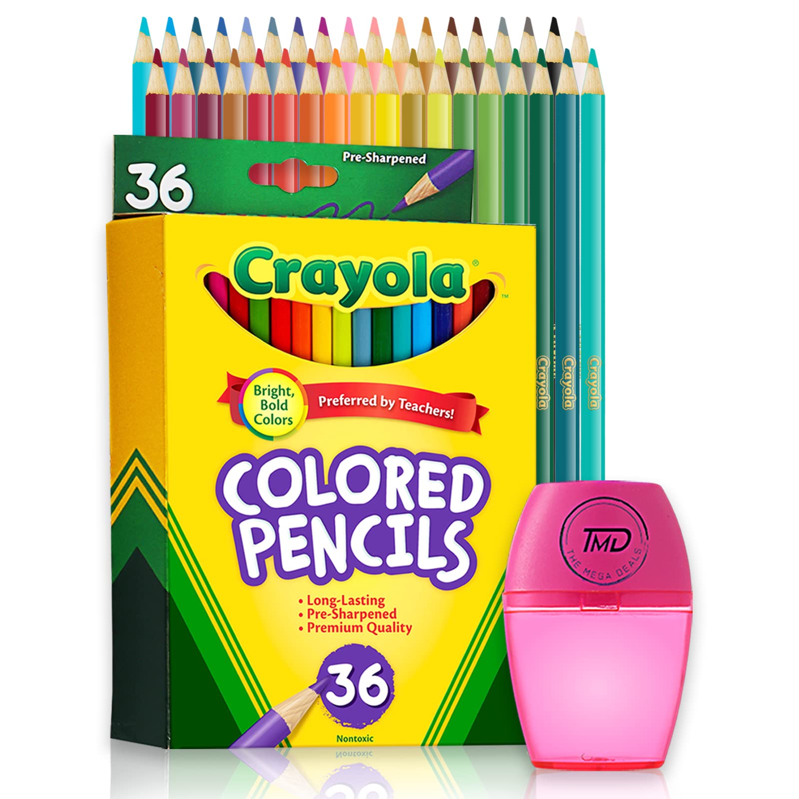 The Mega Deals Colored Pencils, 36 Assorted Colored