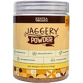 Jaggery Powder by Zestia Organica, 22.5 oz (715 g) 40% EXTRA &ndash; Unrefined Cane Sugar, Natural, Chemical Free, Substitute Alternative to Sugar, Vegan, Gluten Free | Product of India
