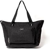 Baggallini Carryall Expandable Lightweight Travel Tote 22" Packable Folding Compact Nylon Washable Weekender w/Luggage Sleeve